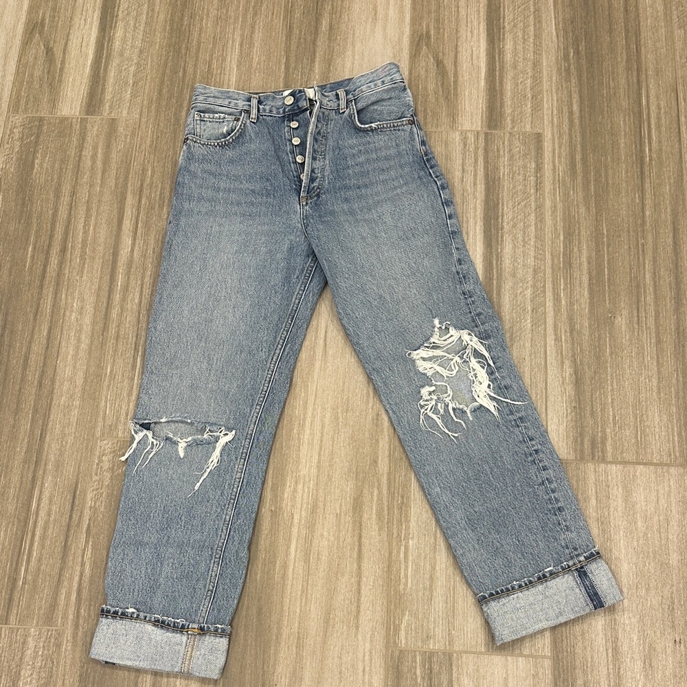 AGOLDE 90s pinch waist blue jeans